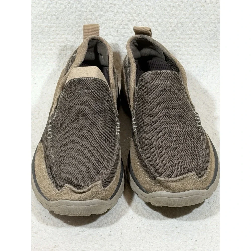 Skechers Relaxed Fit Loafers Mens 11 Brown Slip On Comfort Casual Travel‎